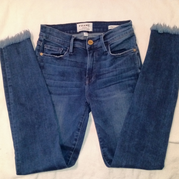 FRAME Denim | Le Skinny de Jeanne Crop Stretch Jeans Womens Size 26 - Picture 1 of 14